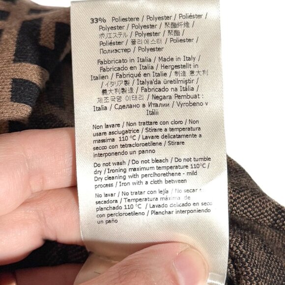 Fendi Brown Zucca FF Pattern Sleeveless Dress - Picture 5 of 7